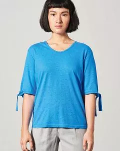 HempAge Hanf Halbarm T-Shirt - Farbe topaz aus Hanf und Bio-Baumwolle