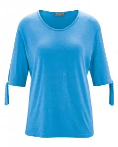 HempAge Hanf Halbarm T-Shirt - Farbe topaz aus Hanf und Bio-Baumwolle