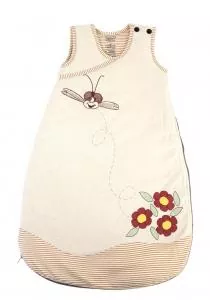 Hanf-Schlafsack "Flowers" für Babys - 0-6 Monate aus Hanf und Bio-Baumwolle