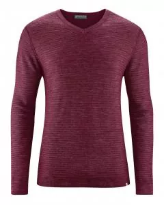 HempAge Hanf Pullover - Farbe rioja aus Wolle und Bio-Baumwolle