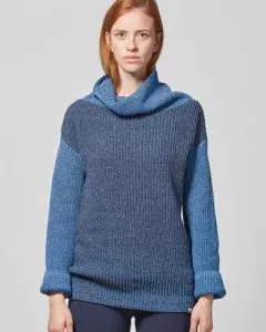 HempAge Hanf Rollkragenpullover - Farbe dark / heaven aus Hanf und Bio-Baumwolle