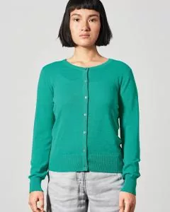 HempAge Hanf Sommer Cardigan - Farbe emerald aus Hanf und Bio-Baumwolle