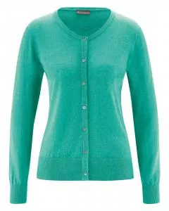 HempAge Hanf Sommer Cardigan - Farbe emerald aus Hanf und Bio-Baumwolle