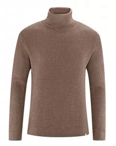 HempAge Hanf Rollkragenpullover - Farbe gravel aus Hanf und Bio-Baumwolle