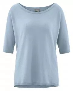 HempAge Hanf T-Shirt Cecilia - Farbe clearsky aus Hanf und Bio-Baumwolle