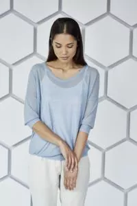 HempAge Hanf Pullover - Farbe clearsky aus Hanf und Bio-Baumwolle