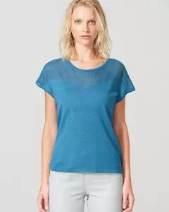 HempAge Hanf Strickshirt - Farbe atlantic aus Hanf und Bio-Baumwolle
