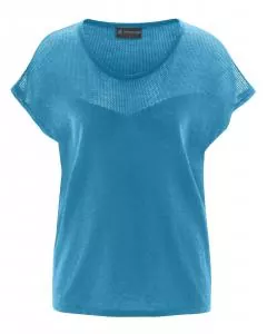 HempAge Hanf Strickshirt - Farbe atlantic aus Hanf und Bio-Baumwolle