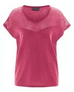 HempAge Hanf Strickshirt - Farbe sangria aus Hanf und Bio-Baumwolle