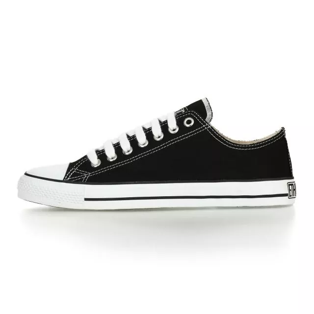 Ethletic Sneaker vegan LoCut Classic - Farbe jet black / white aus Bio-Baumwolle