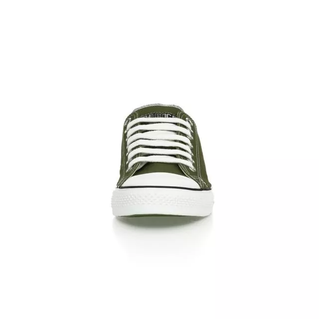 Ethletic Sneaker vegan LoCut Classic - Farbe camping green / white aus Bio-Baumwolle
