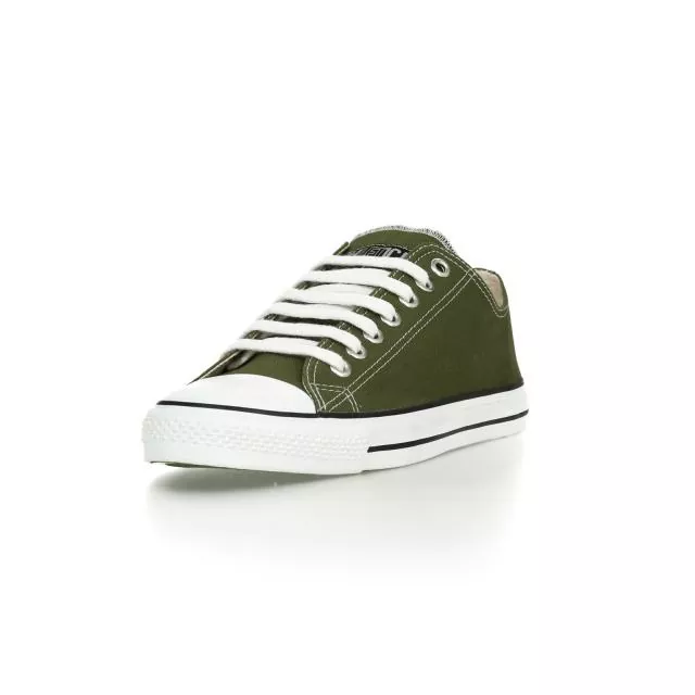 Ethletic Sneaker vegan LoCut Classic - Farbe camping green / white aus Bio-Baumwolle