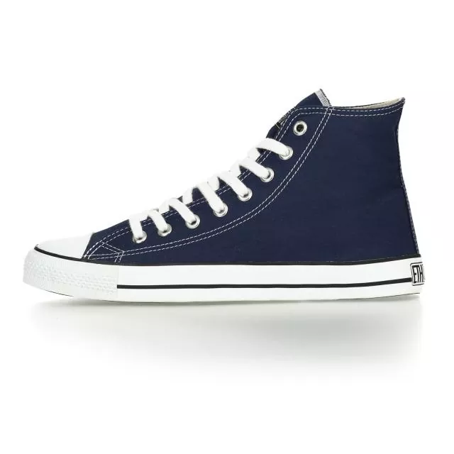 Ethletic Sneaker vegan HiCut Classic - Farbe ocean blue / white aus Bio-Baumwolle