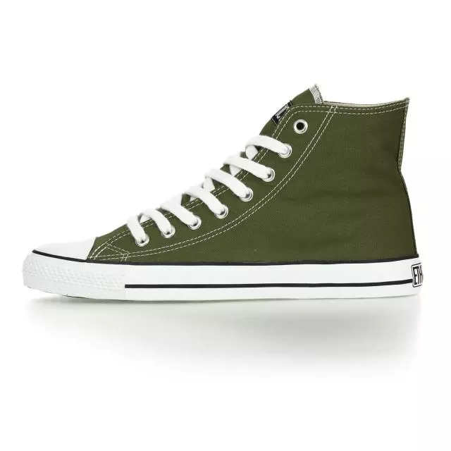 Ethletic Sneaker vegan HiCut Classic - Farbe camping green / white aus Bio-Baumwolle Ethletic Sneaker vegan HiCut Classic - Farbe camping green / white aus Bio-Baumwolle