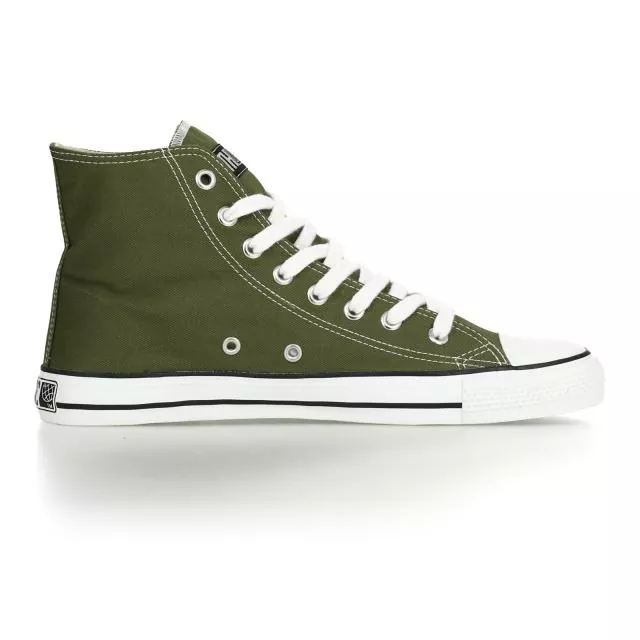 Ethletic Sneaker vegan HiCut Classic - Farbe camping green / white aus Bio-Baumwolle Ethletic Sneaker vegan HiCut Classic - Farbe camping green / white aus Bio-Baumwolle