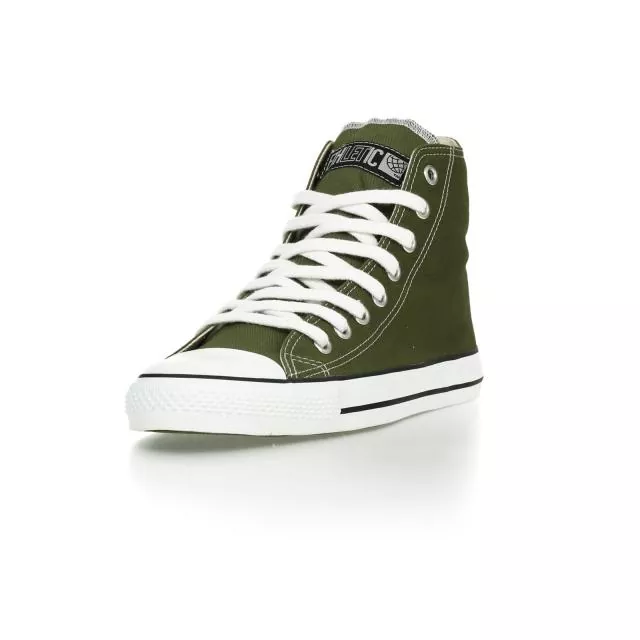 Ethletic Sneaker vegan HiCut Classic - Farbe camping green / white aus Bio-Baumwolle