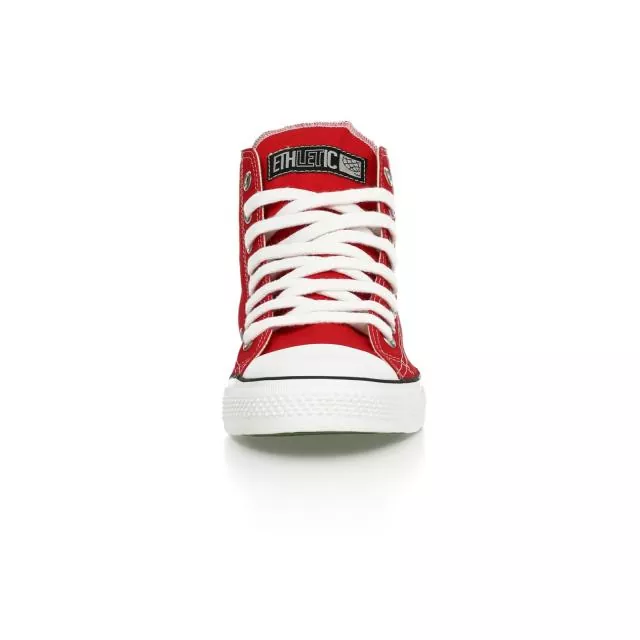 Ethletic Sneaker vegan HiCut Classic - Farbe cranberry / white aus Bio-Baumwolle