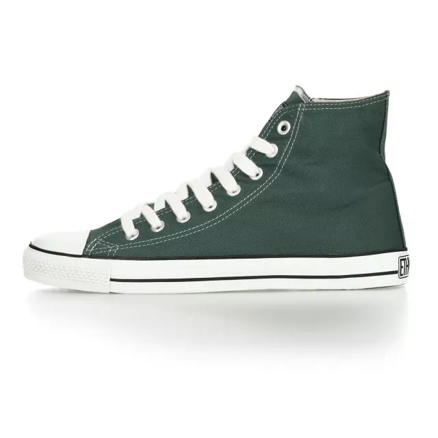 Ethletic Sneaker vegan HiCut Classic - Farbe reseda green / white aus Bio-Baumwolle