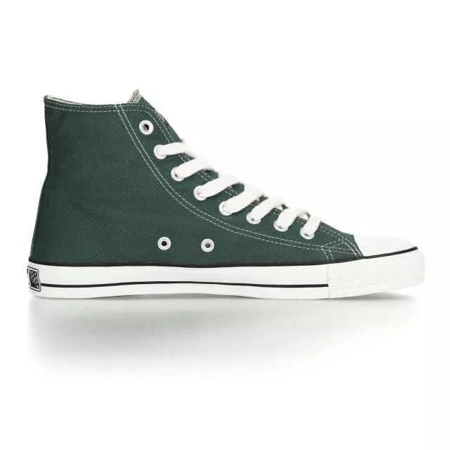 Ethletic Sneaker vegan HiCut Classic - Farbe reseda green / white aus Bio-Baumwolle