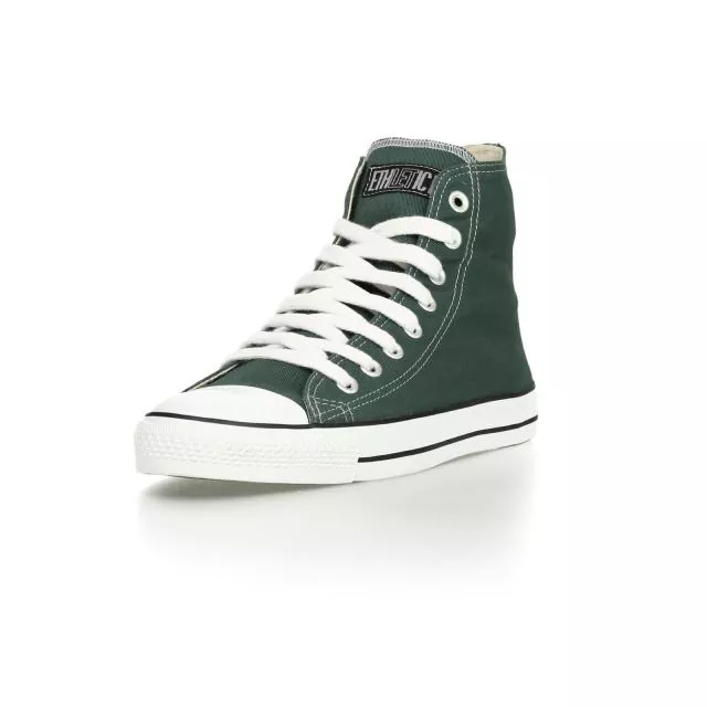 Ethletic Sneaker vegan HiCut Classic - Farbe reseda green / white aus Bio-Baumwolle