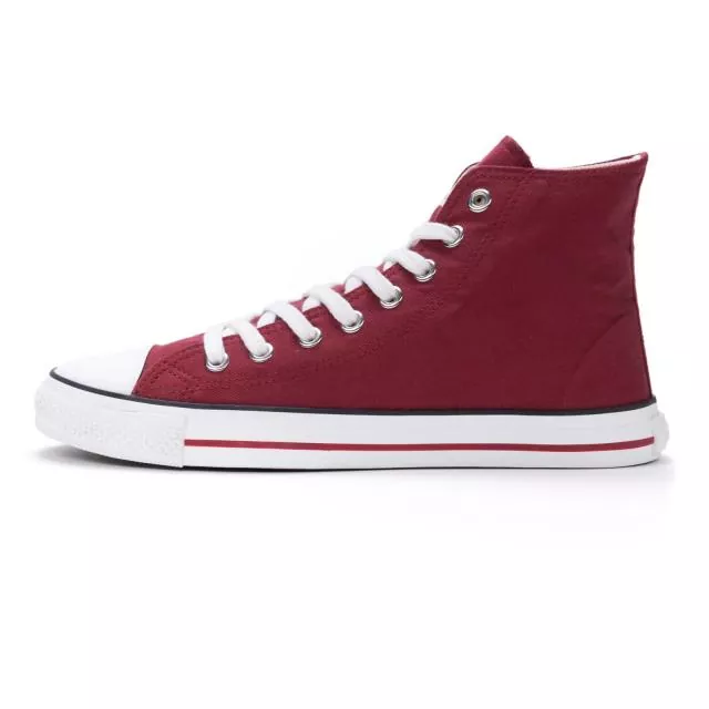 Ethletic Sneaker vegan HiCut Collection 19 - Farbe true blood / white aus Bio-Baumwolle Ethletic Sneaker vegan HiCut Collection 19 - Farbe true blood / white aus Bio-Baumwolle