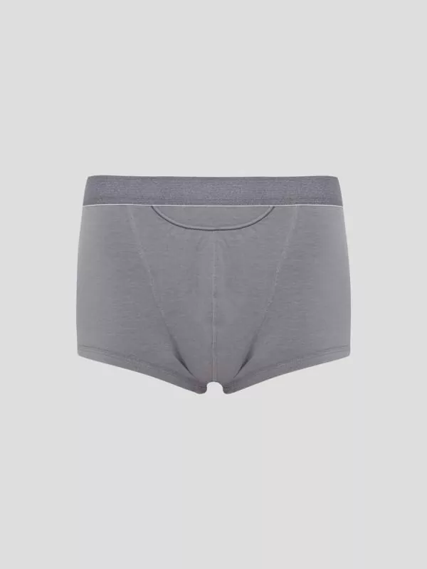 Hanf klassische Boxer Shorts - Farbe steel grey aus Hanf und Bio-Baumwolle