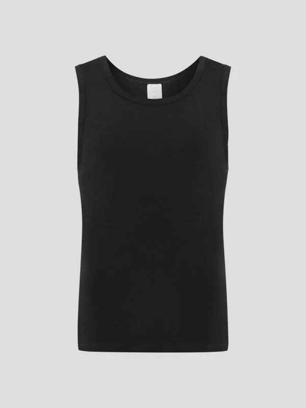 Hanf Herren Unterhemd - Farbe black aus Hanf und Bio-Baumwolle Hanf Herren Unterhemd - Farbe black aus Hanf und Bio-Baumwolle