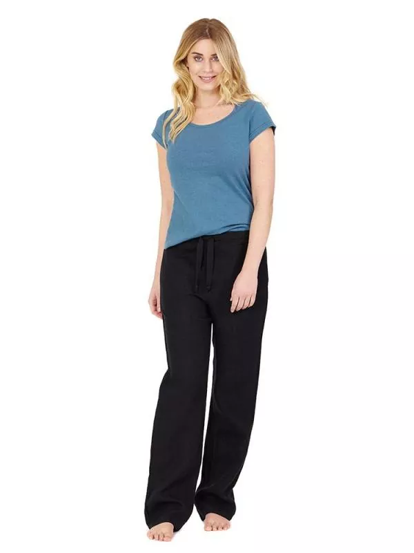 Hanf Unisex Lange Freizeithose - Farbe black aus 100% Hanf Hanf Unisex Lange Freizeithose - Farbe black aus 100% Hanf