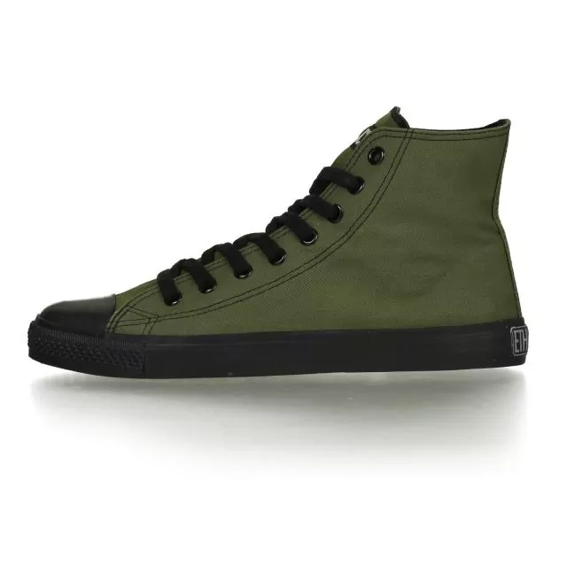 Ethletic Sneaker vegan HiCut Classic - Farbe camping green / black aus Bio-Baumwolle Ethletic Sneaker vegan HiCut Classic - Farbe camping green / black aus Bio-Baumwolle