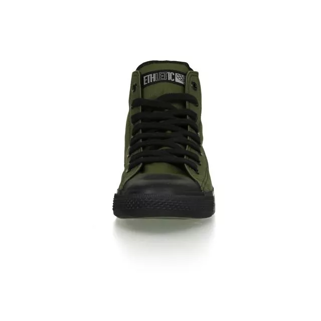 Ethletic Sneaker vegan HiCut Classic - Farbe camping green / black aus Bio-Baumwolle