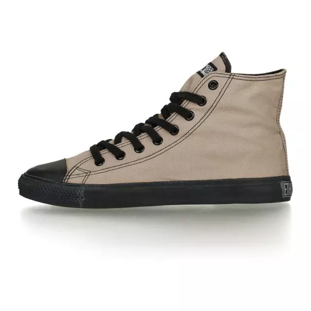 Ethletic Sneaker vegan HiCut Classic - Farbe moon rock grey / black aus Bio-Baumwolle