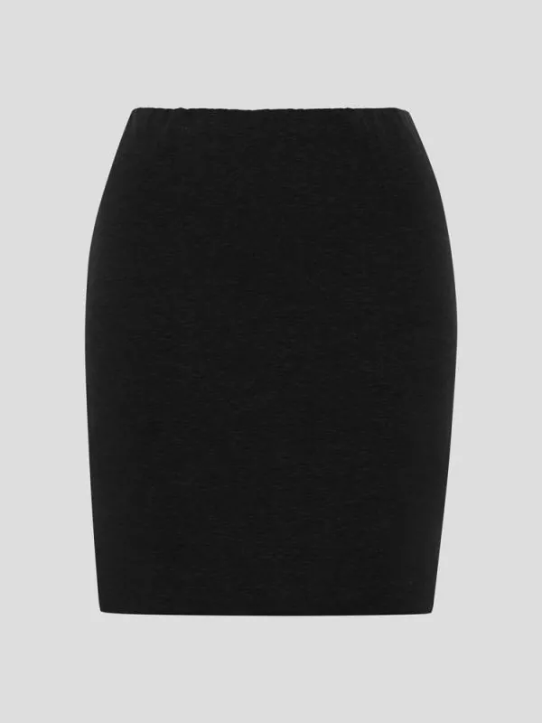 Hanf Damen Slim Skirt ISA - Farbe black aus Hanf und Bio-Baumwolle