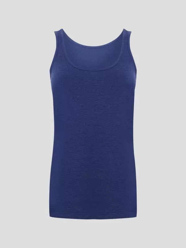 Hanf Damen Top Classic - Farbe marine blue aus Hanf und Bio-Baumwolle