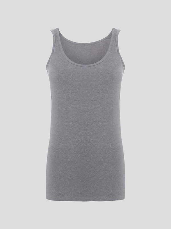 Hanf Damen Top Classic - Farbe steel grey aus Hanf und Bio-Baumwolle