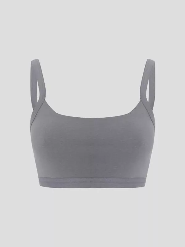 Hanf Damen sportlicher BH - Farbe steel grey aus Hanf und Bio-Baumwolle