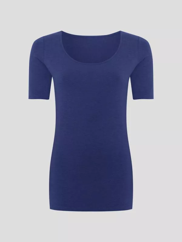Hempro Hanf T-Shirt IDA - Farbe marine blue aus Hanf und Bio-Baumwolle