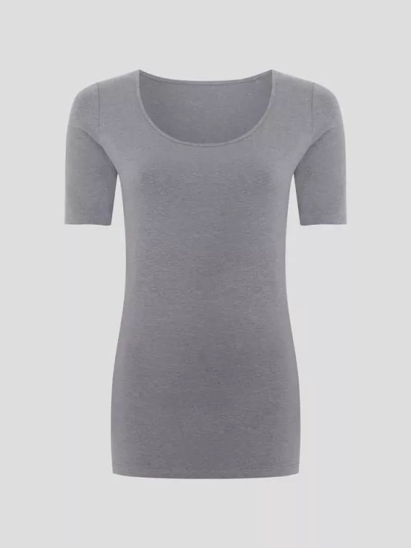 Hempro Hanf T-Shirt IDA - Farbe steel grey aus Hanf und Bio-Baumwolle
