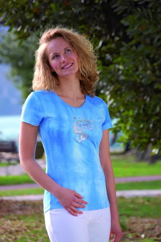 Spirit of Om T-Shirt Cosmic Ordering - Farbe sky blau aus Bio-Baumwolle