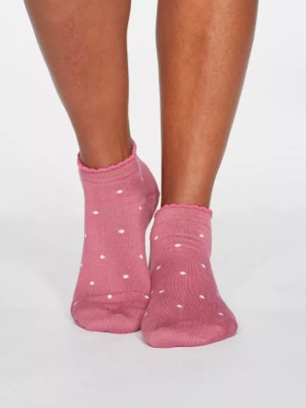 Hempro Bambus Socken Eudora Spotty - Farbe dark rose pink aus Bambus und Bio-Baumwolle