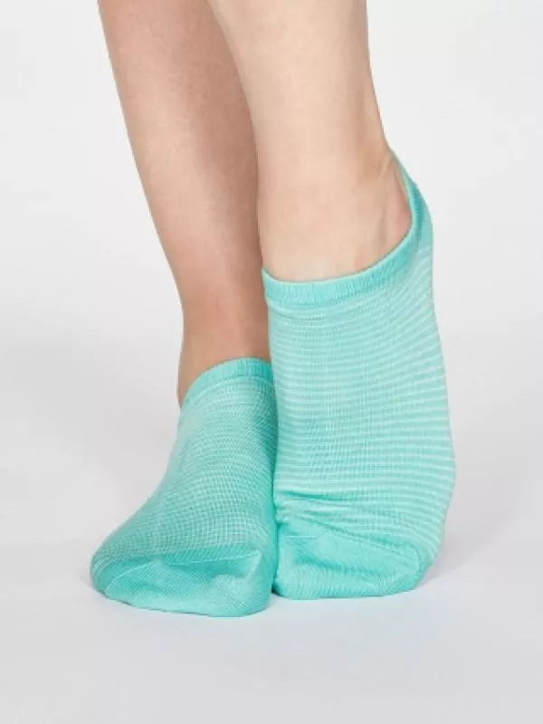 Hempro Bambus Socken Peggy Striped - Farbe jade green aus Bambus und Bio-Baumwolle