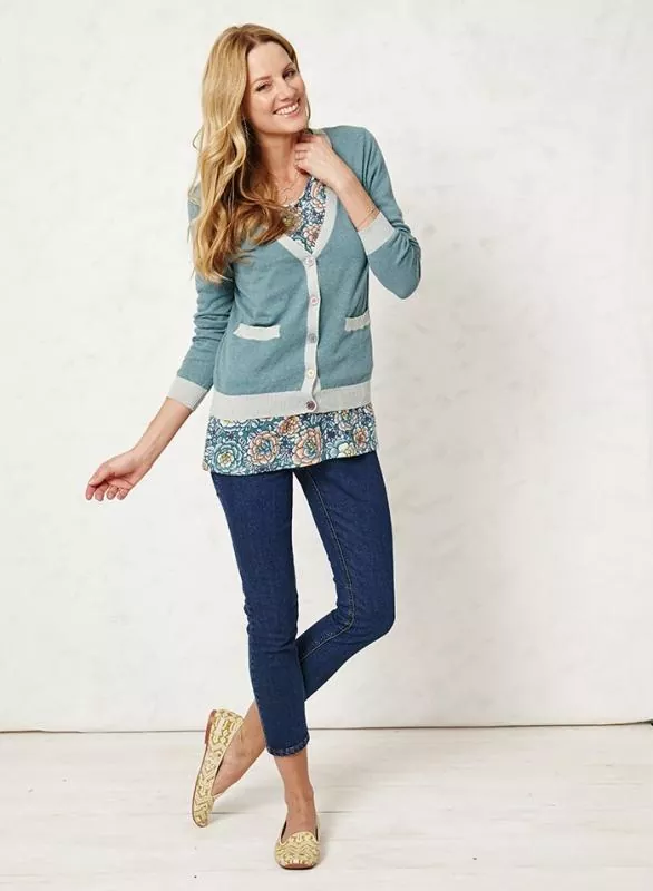Braintree Cardigan Whilhelmina - Farbe teal aus Hanf und Bio-Baumwolle Braintree Cardigan Whilhelmina - Farbe teal aus Hanf und Bio-Baumwolle