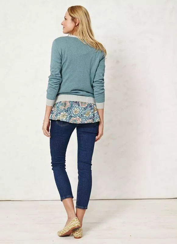 Braintree Cardigan Whilhelmina - Farbe teal aus Hanf und Bio-Baumwolle Braintree Cardigan Whilhelmina - Farbe teal aus Hanf und Bio-Baumwolle