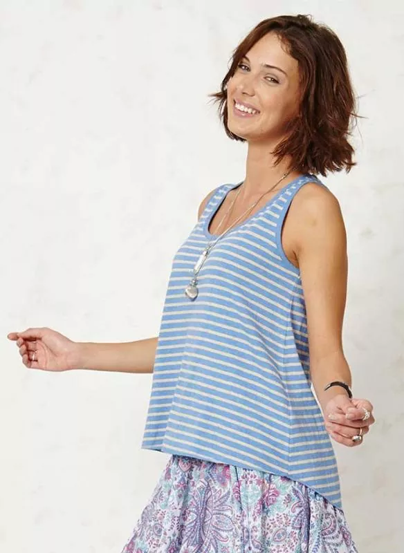 Braintree Rowena Singlet - Farbe sky aus Hanf und Bio-Baumwolle Braintree Rowena Singlet - Farbe sky aus Hanf und Bio-Baumwolle