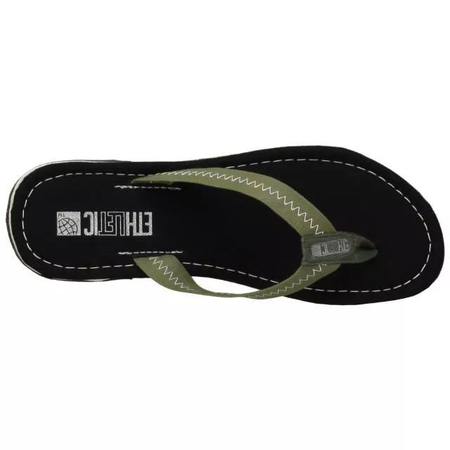 Ethletic Fair Flip vegan Classic - Farbe jet black / camping green aus Bio-Baumwolle Ethletic Fair Flip vegan Classic - Farbe jet black / camping green aus Bio-Baumwolle