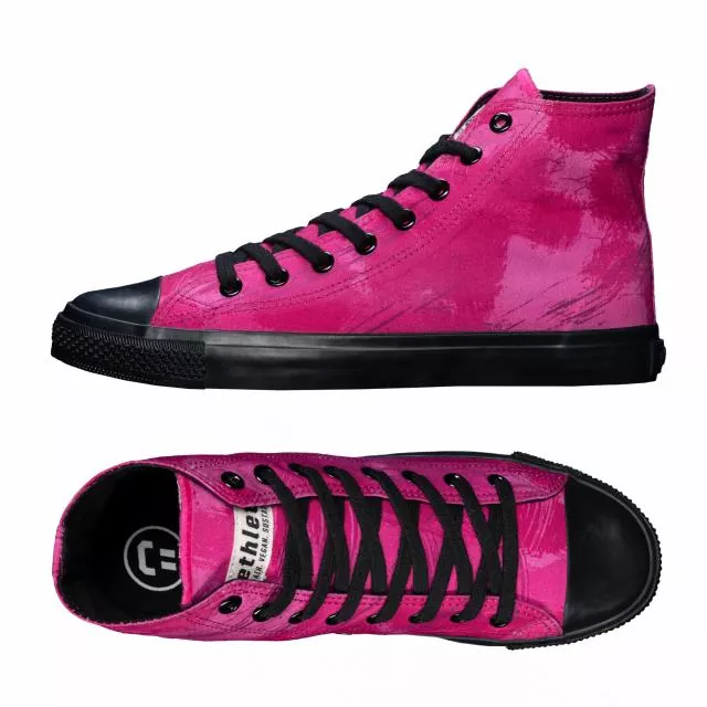 Ethletic Sneaker vegan HiCut Collection 19 - Farbe dove camo neon beetroot / black aus Bio-Baumwolle Ethletic Sneaker vegan HiCut Collection 19 - Farbe dove camo neon beetroot / black aus Bio-Baumwolle