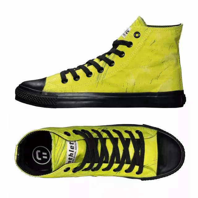 Ethletic Sneaker vegan HiCut Collection 19 - Farbe dove camo neon lime / black aus Bio-Baumwolle Ethletic Sneaker vegan HiCut Collection 19 - Farbe dove camo neon lime / black aus Bio-Baumwolle