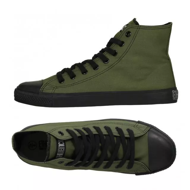 Ethletic Sneaker vegan HiCut Collection 19 - Farbe camping green / black aus Bio-Baumwolle Ethletic Sneaker vegan HiCut Collection 19 - Farbe camping green / black aus Bio-Baumwolle
