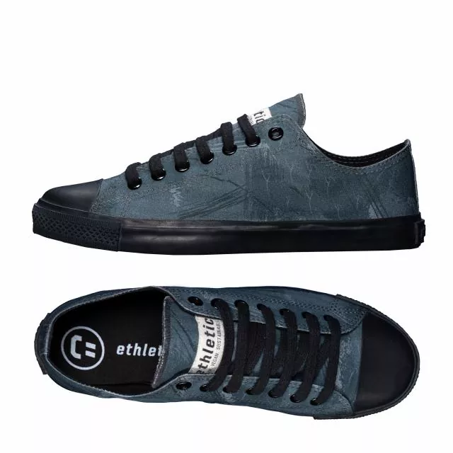 Ethletic Sneaker vegan LoCut Collection 19 - Farbe dove camo indigo / black aus Bio-Baumwolle