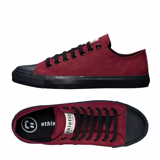Ethletic Sneaker vegan LoCut Collection 19 - Farbe true blood / black aus Bio-Baumwolle Ethletic Sneaker vegan LoCut Collection 19 - Farbe true blood / black aus Bio-Baumwolle