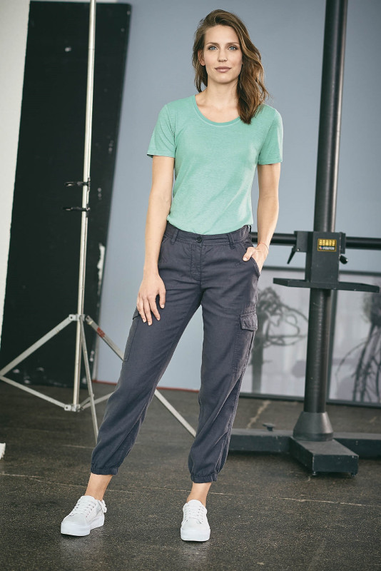 HempAge Hanf T-Shirt - Farbe sage aus Hanf und Bio-Baumwolle